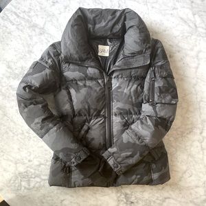SAM New York black and grey camo coat